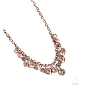 Charming Heart and Rose Gold Necklace